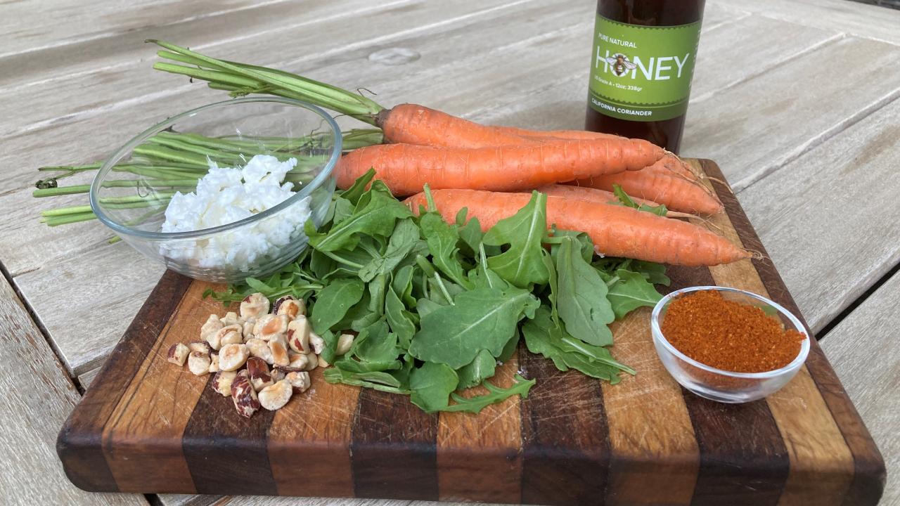 Roasted carrot recipe ingredients
